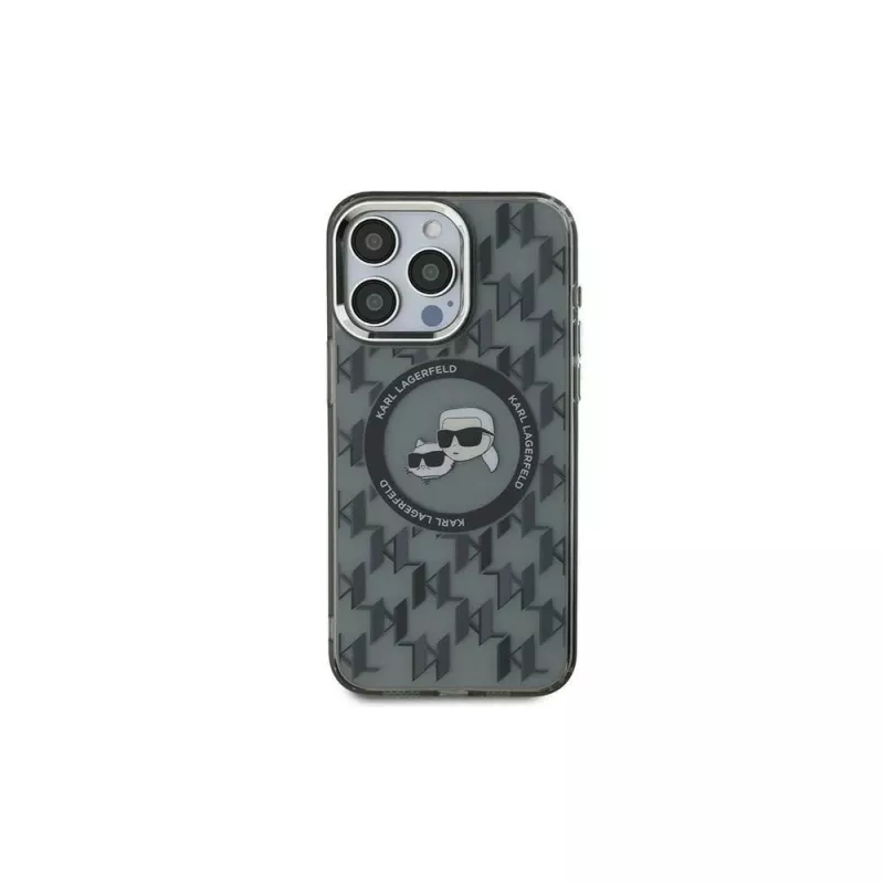 Karl Lagerfeld KLHMP16LHMCKMHK iPhone 16 Pro 6,3 inch musta IML Monogram Karl & Choupette Head MagSafe -kotelo