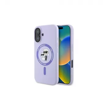 Karl Lagerfeld KLHMP16MSCMKCRHU Hardcase silikoni MagSafe -kuori iPhone 16 Plus 6,7