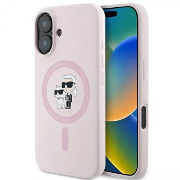 Karl Lagerfeld KLHMP16SSCMKCRHP Hardcase silikoni MagSafe -kuori Apple iPhone 16 6,1