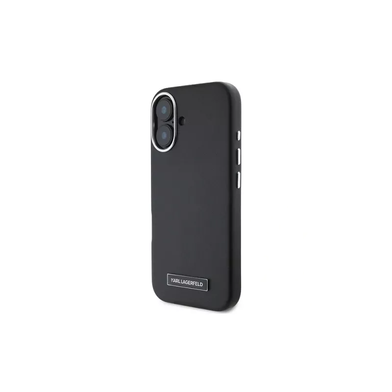 Karl Lagerfeld KLHMP16MPGMSRPK iPhone 16 Plus 6,7 inch Hardcase metallilevyllä, MagSafe – musta