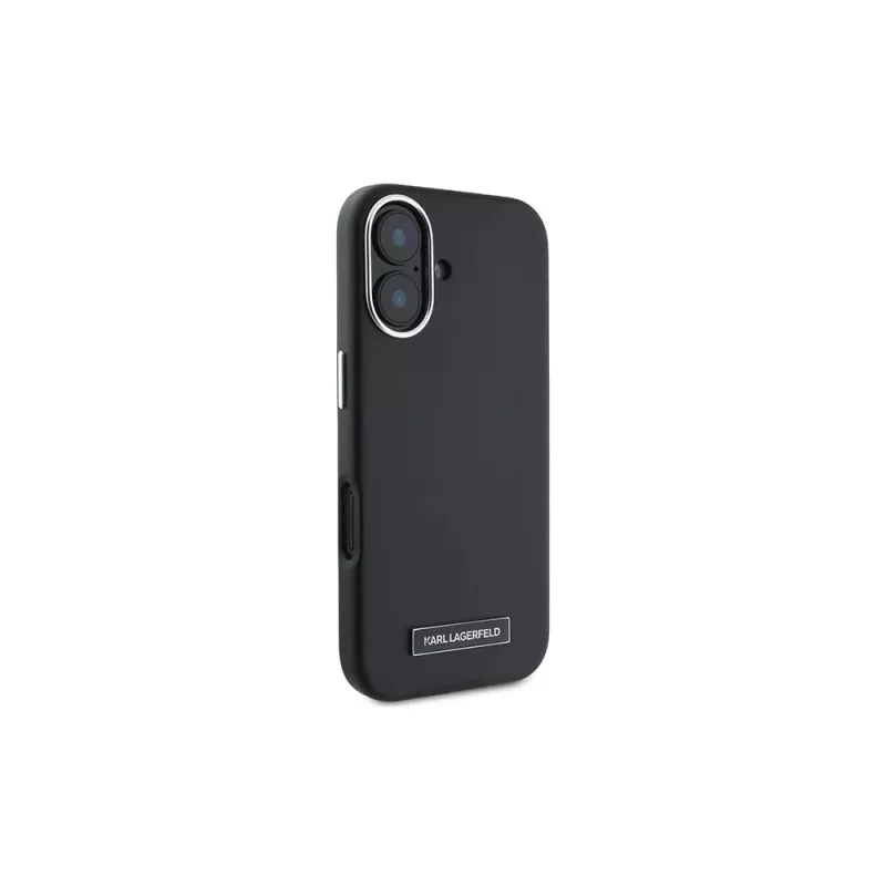 Karl Lagerfeld KLHMP16MPGMSRPK iPhone 16 Plus 6,7 inch Hardcase metallilevyllä, MagSafe – musta