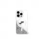 Karl Lagerfeld Liquid Glitter Karl & Choupette Head MagSafe -kuori iPhone 16 (läpinäkyvä)