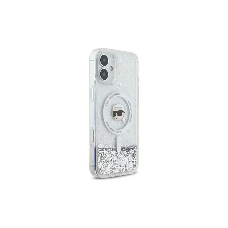 Karl Lagerfeld Liquid Glitter Karl Head MagSafe kova kuori Apple iPhone 16 6,1