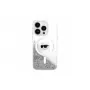 Karl Lagerfeld Liquid Glitter Karl Head MagSafe -kuori iPhone 16 Pro läpinäkyvä