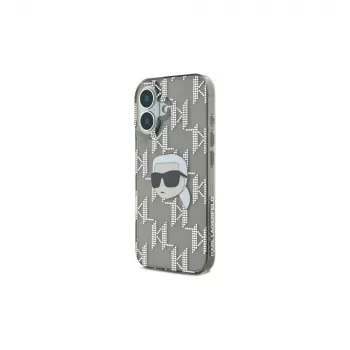 Karl Lagerfeld IML Karl Head Electroplated -kuori iPhone 16 (musta)
