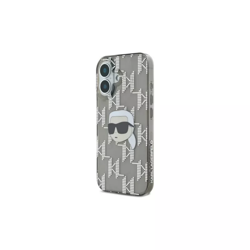 Karl Lagerfeld IML Karl Head Electroplated -kuori iPhone 16 (musta)