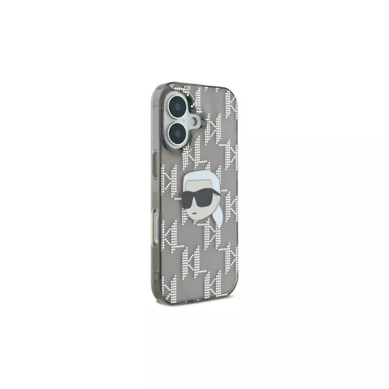 Karl Lagerfeld IML Karl Head Electroplated -kuori iPhone 16 (musta)