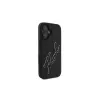 Karl Lagerfeld 3D Rubber Bicolor Signature -kuori iPhone 16 (musta)