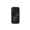 Karl Lagerfeld 3D Rubber Bicolor Signature -kuori iPhone 16 (musta)