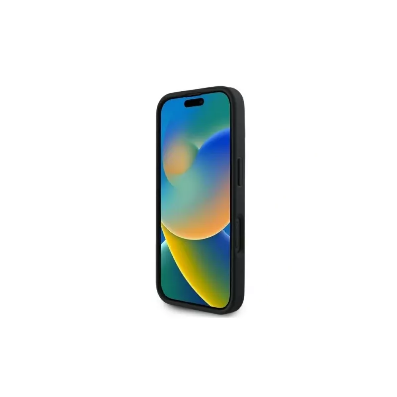 Karl Lagerfeld 3D Rubber Bicolor Signature -kuori iPhone 16 (musta)