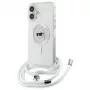 Karl Lagerfeld KLHMP16SHCKHNT iPhone 16 Hardcase läpinäkyvä Crossbody IML Karl Head MagSafe