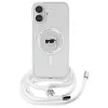 Karl Lagerfeld KLHMP16SHCKHNT iPhone 16 Hardcase läpinäkyvä Crossbody IML Karl Head MagSafe