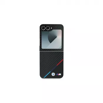 BMW Hardcase Samsung Galaxy Z Flip6 / Z Flip7 FE - Carbon Tricolor musta