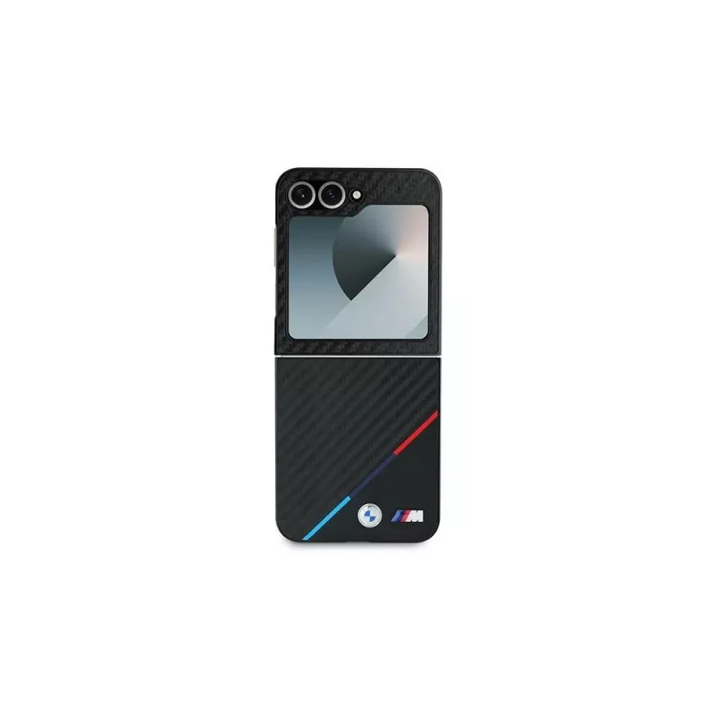 BMW Hardcase Samsung Galaxy Z Flip6 / Z Flip7 FE - Carbon Tricolor musta