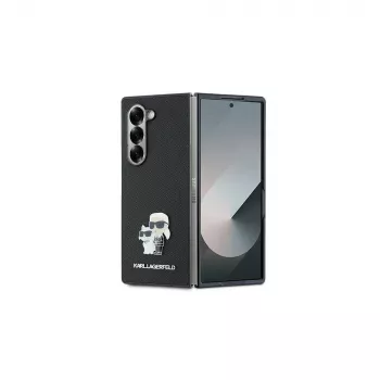Karl Lagerfeld KLHCZFD6SAPKCNPK Saffiano Metal Pin kova kuori Samsung Galaxy Z Fold6 (F956) - musta