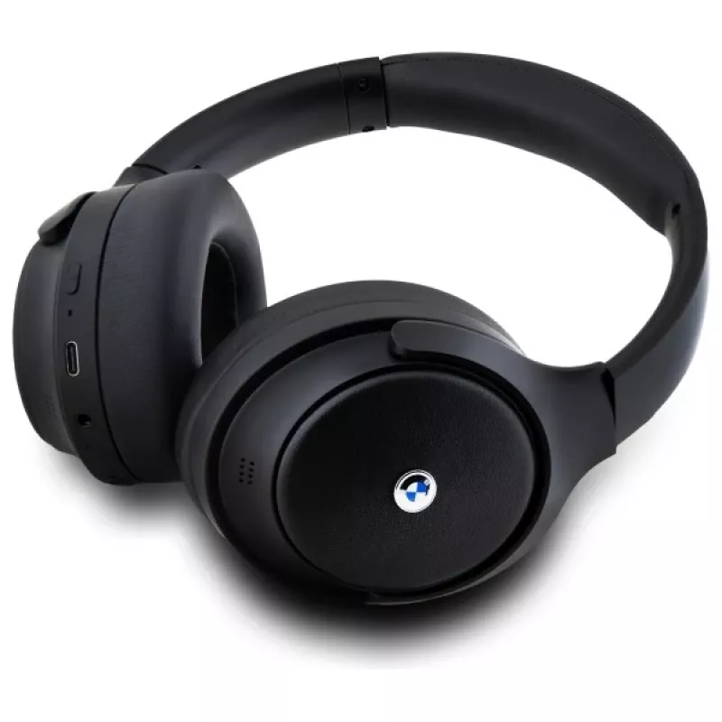 BMW Over-Ear Bluetooth -kuulokkeet aktiivisella melunvaimennuksella, musta, metallilogoilla