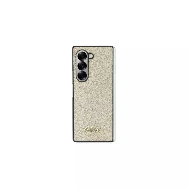 Guess Glitter Script puhelinkotelo Samsung Galaxy Z Fold6 -malliin - kulta