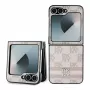 DKNY DKHCZF6PCPTSSP suojakotelo Samsung Galaxy Z Flip 6 -malliin - pinkki ruutukuvio raidoilla
