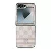 DKNY DKHCZF6PCPTSSP suojakotelo Samsung Galaxy Z Flip 6 -malliin - pinkki ruutukuvio raidoilla