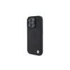 BMW BMHMP16L23RTPK iPhone 16 Pro 6,3 musta kova kotelo Sign Leather Half Textured And Circle MagSafe