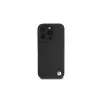 BMW BMHMP16L23RTPK iPhone 16 Pro 6,3 musta kova kotelo Sign Leather Half Textured And Circle MagSafe