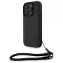 BMW Signature Leather Wordmark Cord -kova kotelo Apple iPhone 16 Pro 6,3