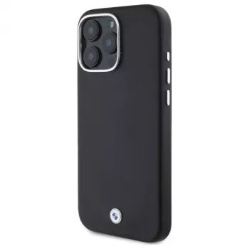 BMW M Collection iPhone 16 Pro kova kotelo Full Wrapped Metal MagSafe musta