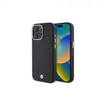 BMW BMHMP16X23PUFWK iPhone 16 Pro Max 6,9 inch musta kova kotelo Sign Full Wrapped Metal MagSafe