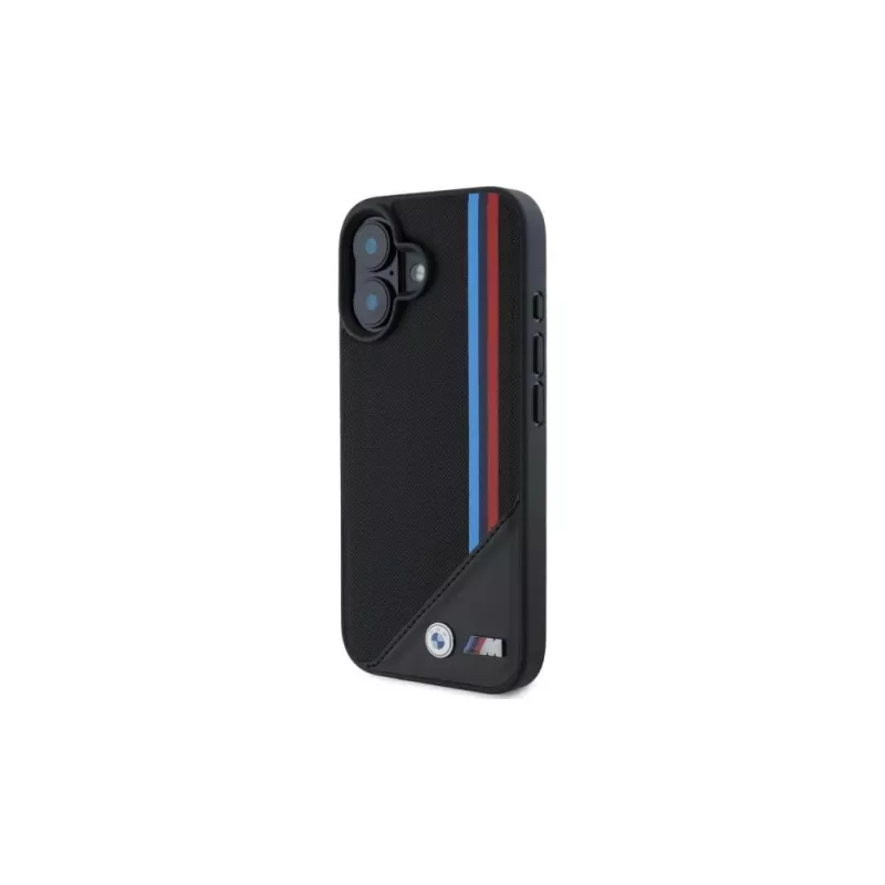 BMW M Meshed Tricolor Stripes MagSafe -kova kotelo iPhone 16 6,1