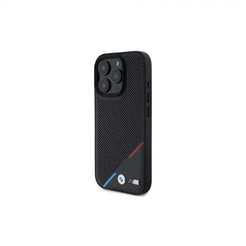 BMW M Perforated Tricolor Line -kova kotelo iPhone 16 Pro 6,3