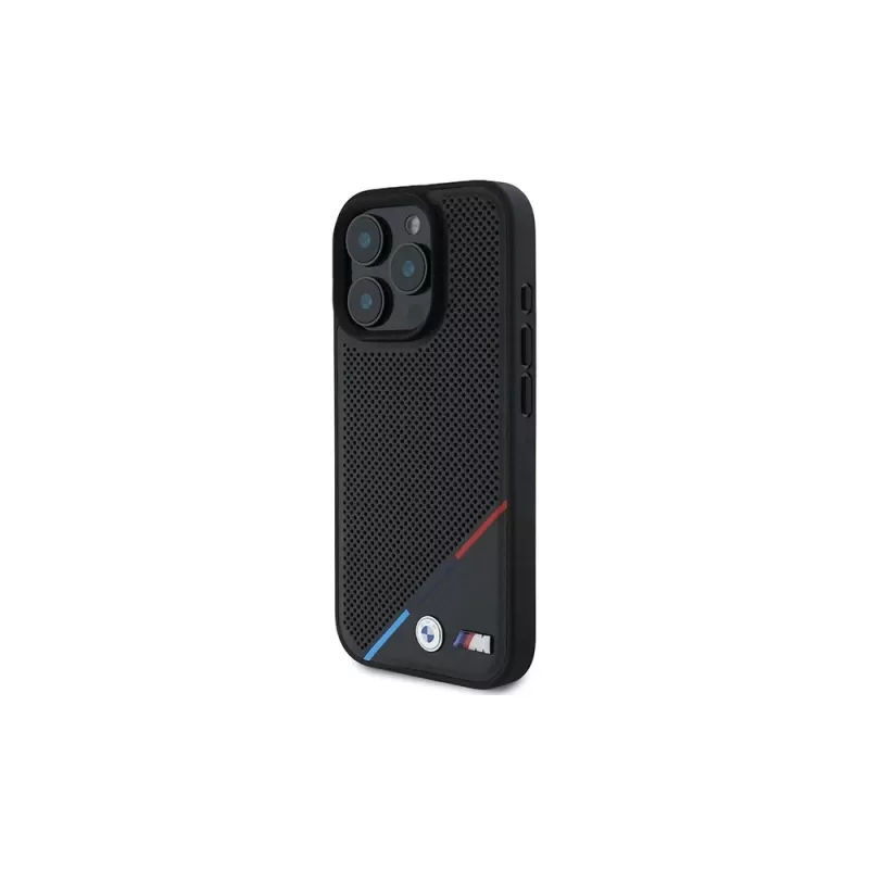 BMW M Perforated Tricolor Line -kova kotelo iPhone 16 Pro 6,3