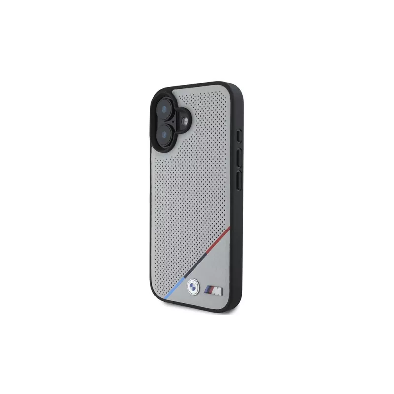 BMW M Perforated Tricolor Line MagSafe -kova kotelo Apple iPhone 16 6,1