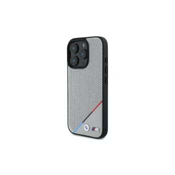 BMW M Perforated Tricolor Line -kova kotelo Apple iPhone 16 Pro 6,3