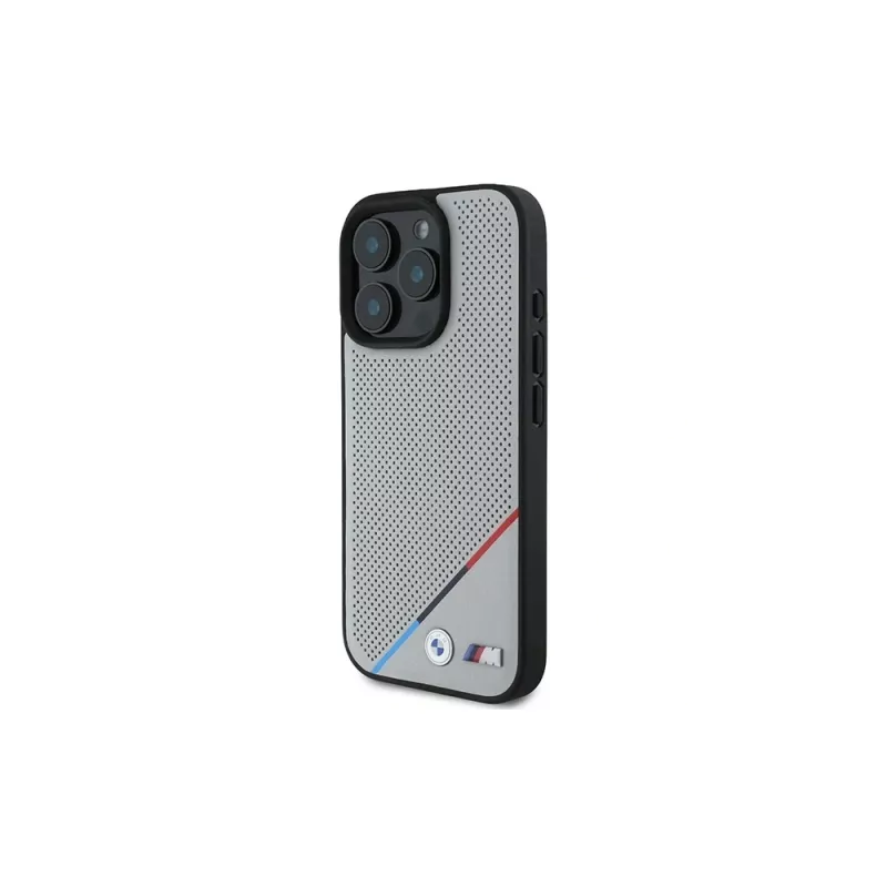 BMW M Perforated Tricolor Line -kova kotelo Apple iPhone 16 Pro 6,3