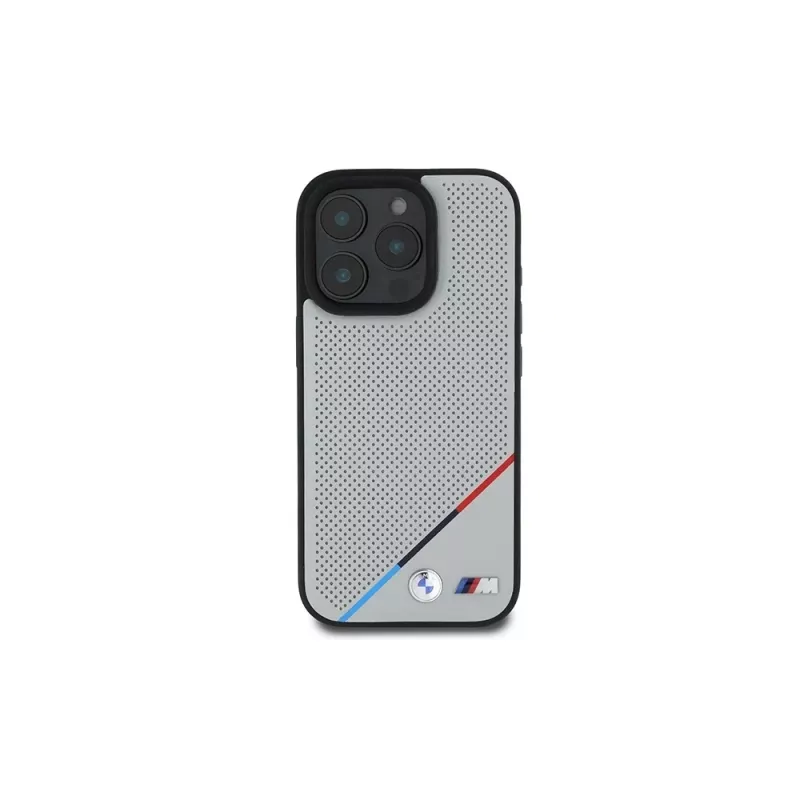 BMW M Perforated Tricolor Line -kova kotelo Apple iPhone 16 Pro 6,3