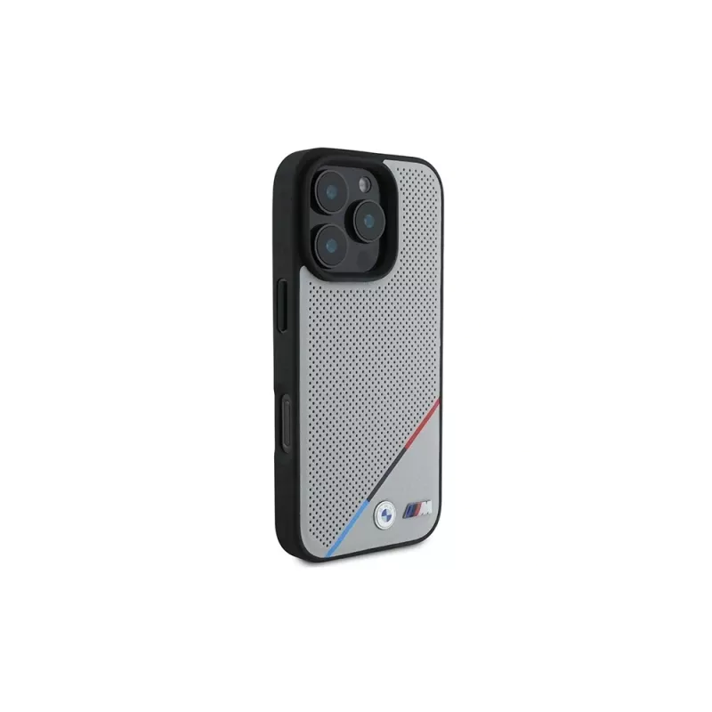 BMW M Perforated Tricolor Line -kova kotelo Apple iPhone 16 Pro 6,3