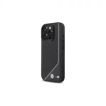 BMW M Perforated Twisted Line MagSafe -kova kotelo iPhone 16 Pro (6,3