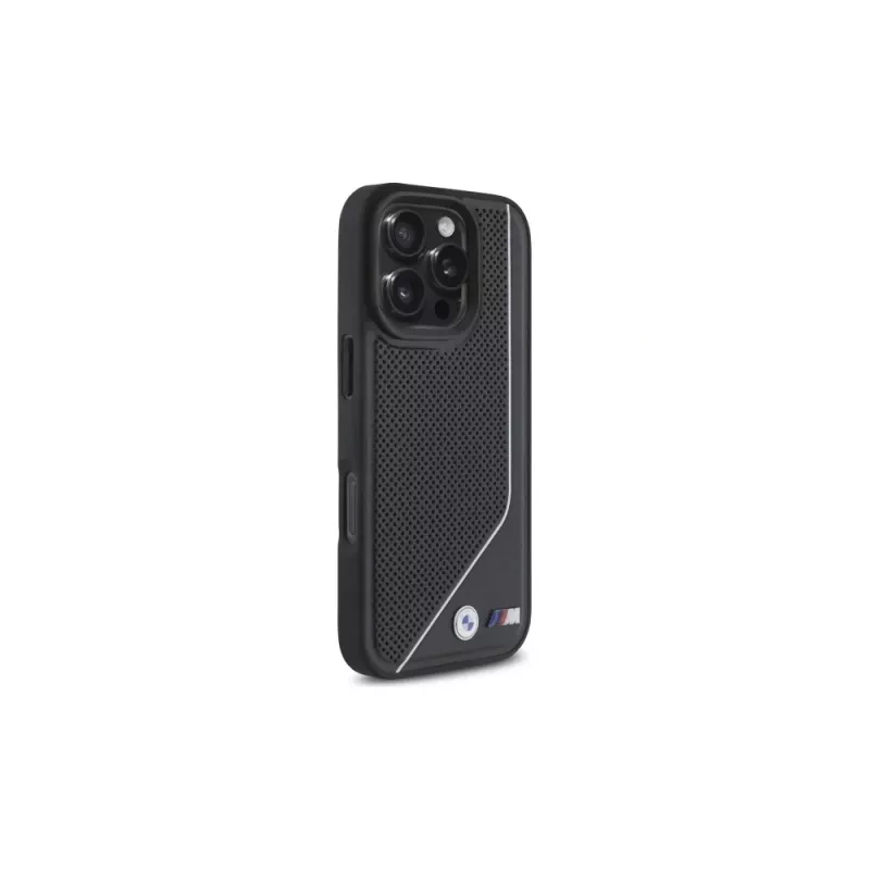 BMW M Perforated Twisted Line MagSafe -kova kotelo iPhone 16 Pro (6,3