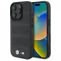 BMW M Perforated And Stitched Line MagSafe -kova kotelo iPhone 16 Pro Max 6,9 musta