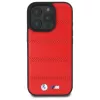 BMW M Collection M Perforated And Stitched Line -kova kotelo iPhone 16 Pro Max 6,9 inch punainen MagSafe