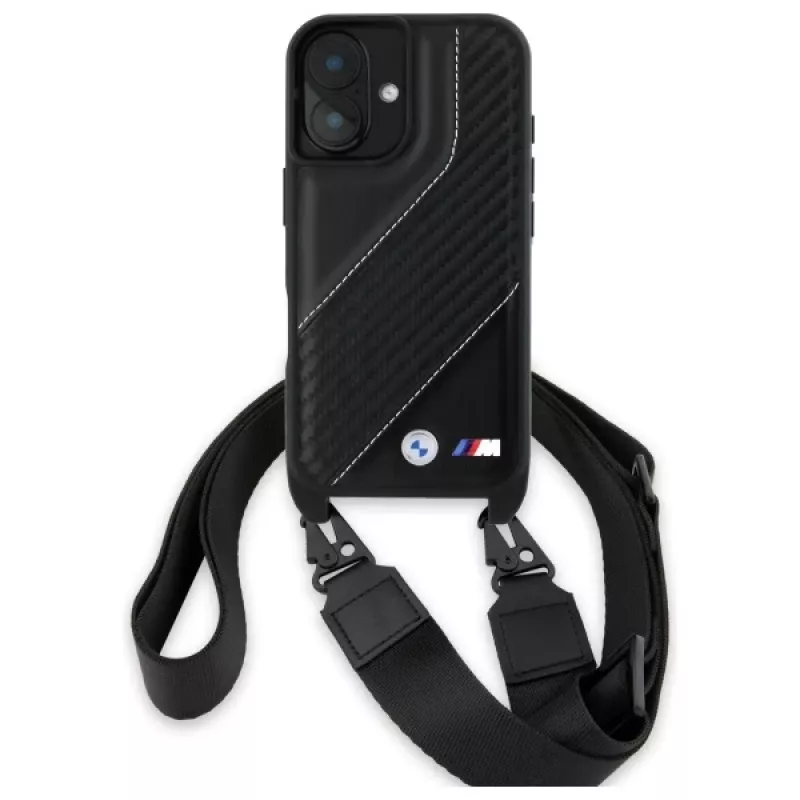 BMW M Edition Carbon Stripe & Strap -kova kotelo iPhone 16 6,1
