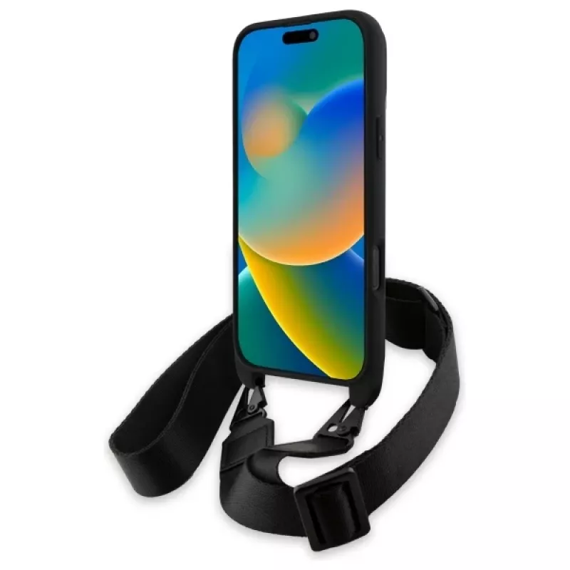 BMW M Edition Carbon Stripe & Strap -kova kotelo Apple iPhone 16 Pro Max 6,9