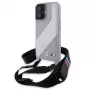 BMW BMHCP16S23PSCCG iPhone 16 6,1 inch harmaa kova kotelo M Edition Carbon Stripe & Strap