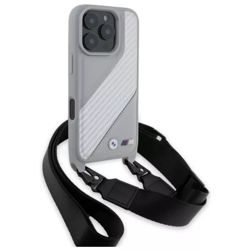 BMW M Edition Carbon Stripe & Strap -kova kotelo Apple iPhone 16 Pro 6,3