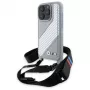 BMW M Edition Carbon Stripe & Strap -kova kotelo iPhone 16 Pro Max 6,9 inch harmaa