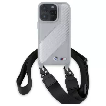 BMW M Edition Carbon Stripe & Strap -kova kotelo iPhone 16 Pro Max 6,9