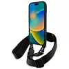 BMW M Edition Carbon Tricolor Lines & Strap -kova kotelo iPhone 16 Pro 6,3 musta