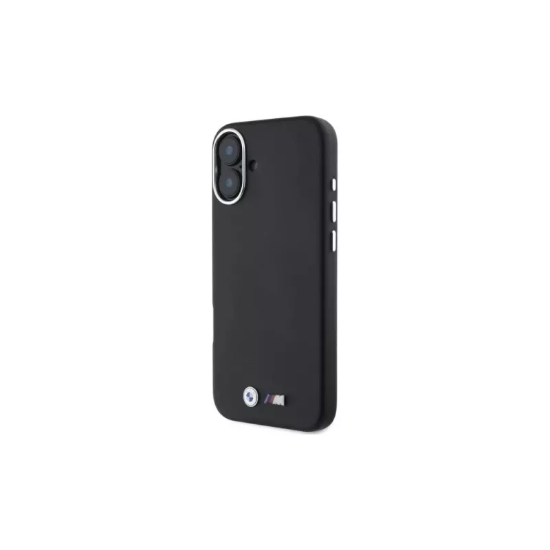 BMW M Collection Smooth Full Wrapped Metal MagSafe -kova kotelo Apple iPhone 16 - musta