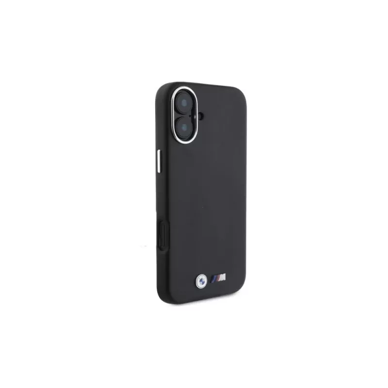 BMW M Collection Smooth Full Wrapped Metal MagSafe -kova kotelo Apple iPhone 16 - musta