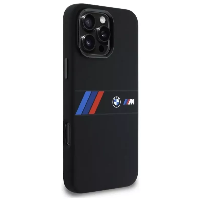 BMW M Collection silikoninen kova kotelo keskiraidalla MagSafe Apple iPhone 16 Pro Max 6,9